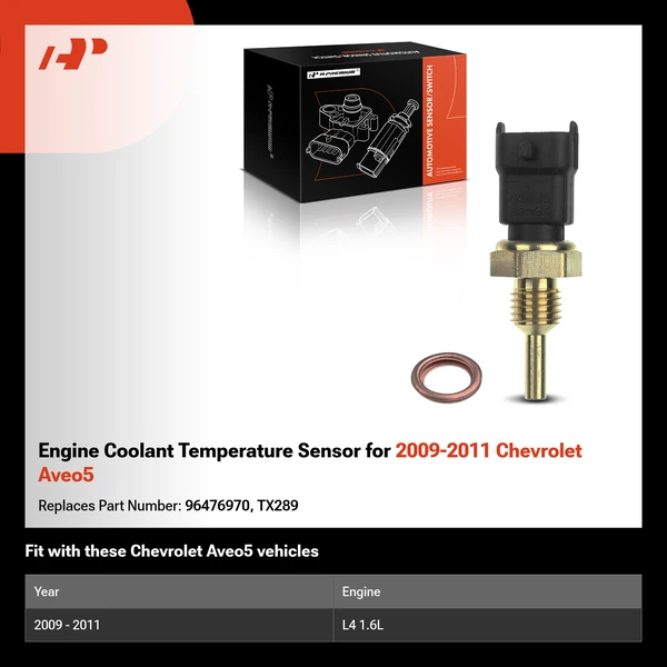 Engine Coolant Temperature Sensor for 2009-2011 Chevrolet Aveo5