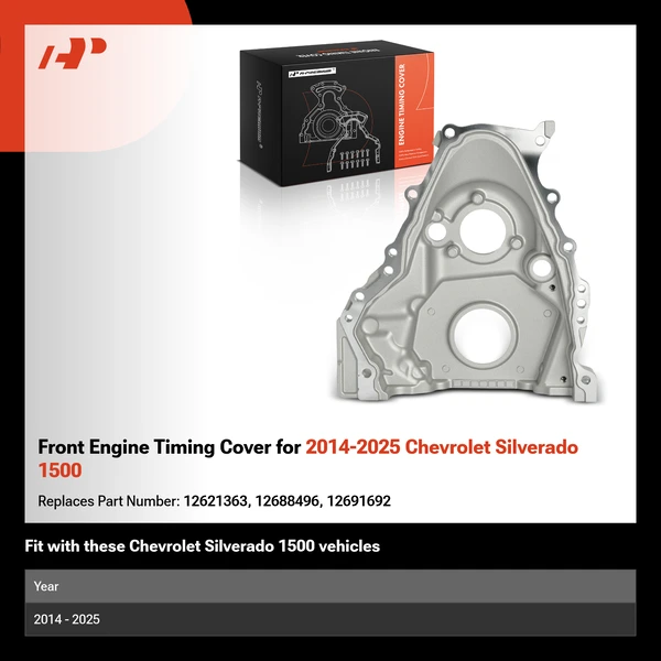 Front Engine Timing Cover for 2014-2025 Chevrolet Silverado 1500