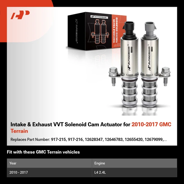 Intake & Exhaust VVT Solenoid Cam Actuator for 2010-2017 GMC Terrain