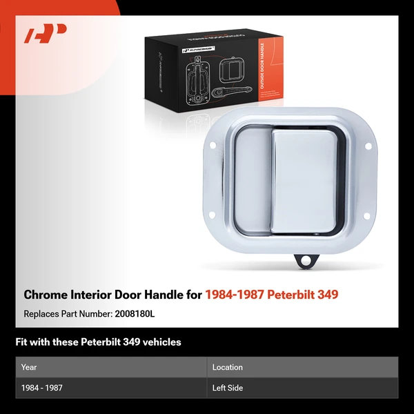 Chrome Interior Door Handle for 1984-1987 Peterbilt 349