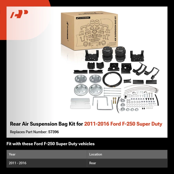Rear Air Suspension Bag Kit for 2011-2016 Ford F-250 Super Duty