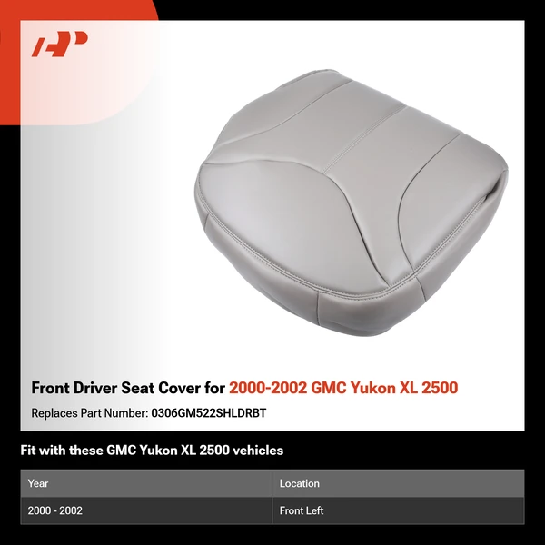 Front Driver Seat Cover for 2000-2002 GMC Yukon XL 2500