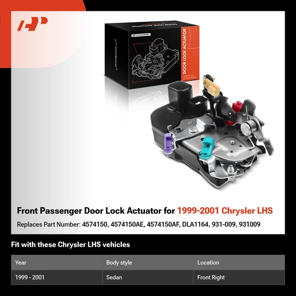 Front Passenger Door Lock Actuator for 1999-2001 Chrysler LHS