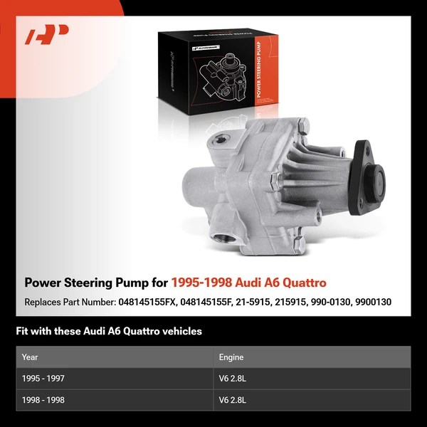 Power Steering Pump for 1995-1998 Audi A6 Quattro