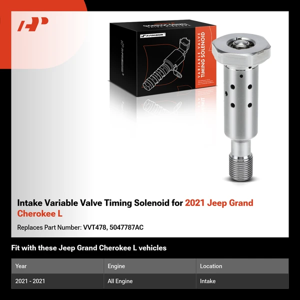 Intake Variable Valve Timing Solenoid for 2021 Jeep Grand Cherokee L