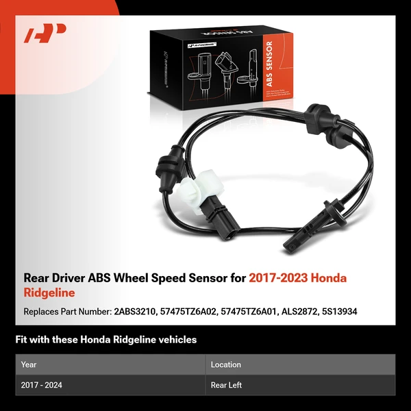 Rear Driver ABS Wheel Speed Sensor for 2017-2023 Honda Ridgeline