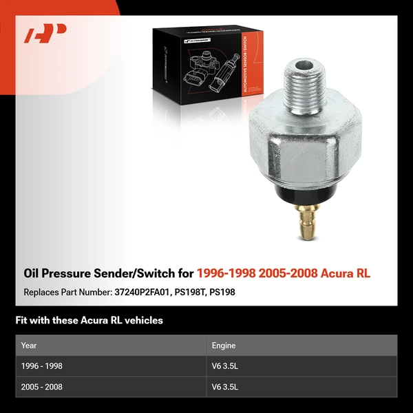 Oil Pressure Sender/Switch for 1996-1998 2005-2008 Acura RL