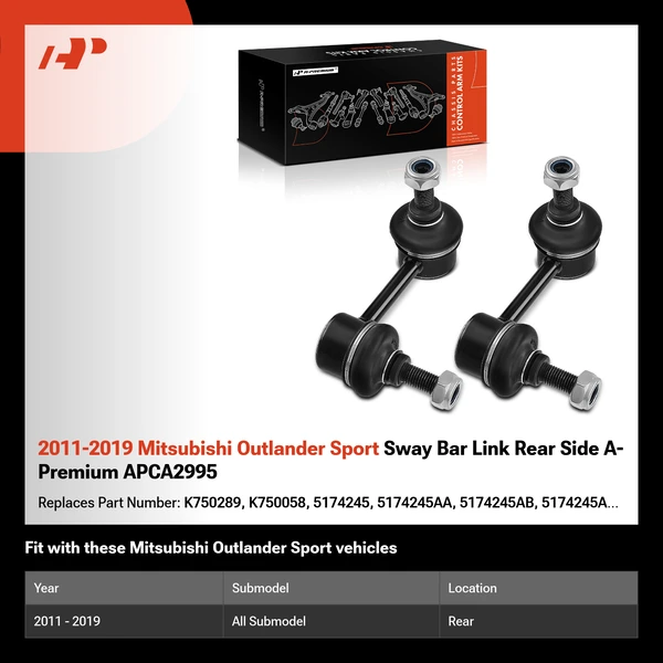 2011-2019 Mitsubishi Outlander Sport Sway Bar Link Rear Side A-Premium APCA2995