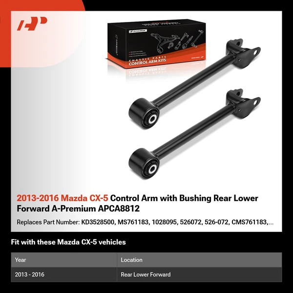 2013-2016 Mazda CX-5 Control Arm with Bushing Rear Lower Forward A-Premium APCA8812