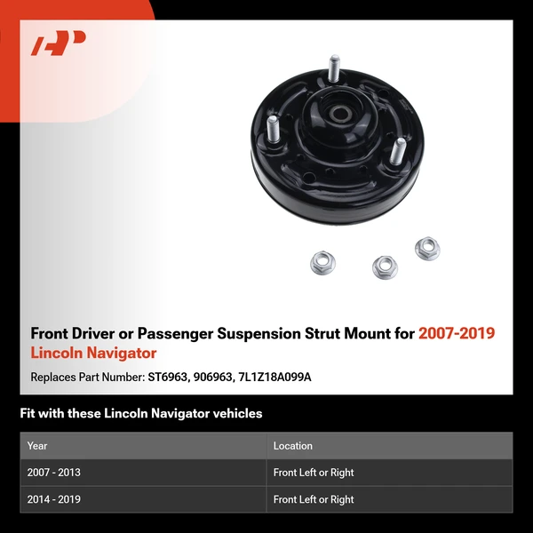 Front Driver or Passenger Suspension Strut Mount for 2007-2019 Lincoln Navigator