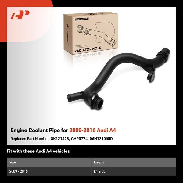 Engine Coolant Pipe for 2009-2016 Audi A4