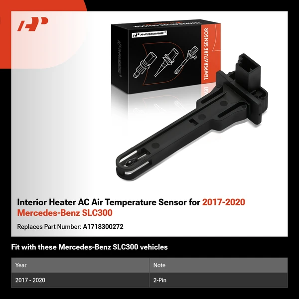 Interior Heater AC Air Temperature Sensor for 2017-2020 Mercedes-Benz SLC300