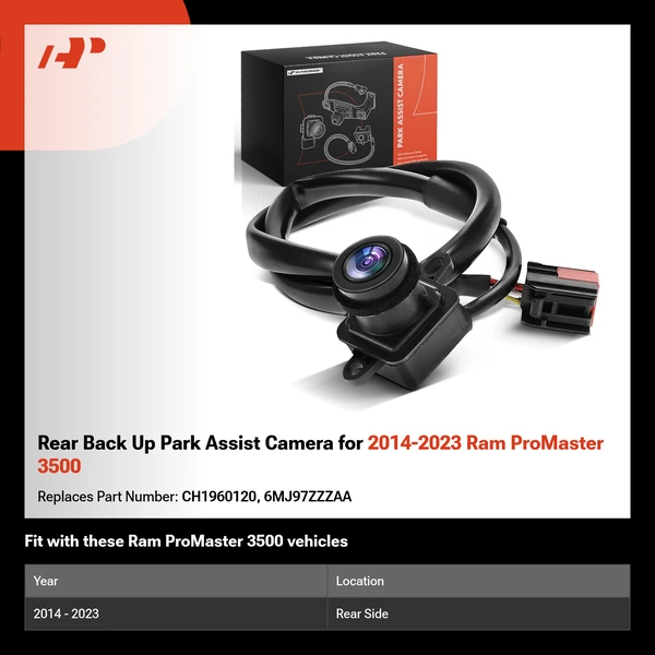 Rear Back Up Park Assist Camera for 2014-2023 Ram ProMaster 3500