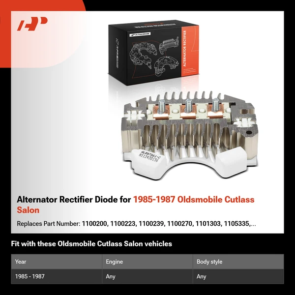 Alternator Rectifier Diode for 1985-1987 Oldsmobile Cutlass Salon