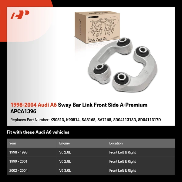 1998-2004 Audi A6 Sway Bar Link Front Side A-Premium APCA1396