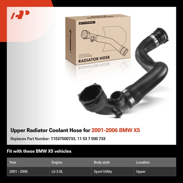 Upper Radiator Coolant Hose for 2001-2006 BMW X5