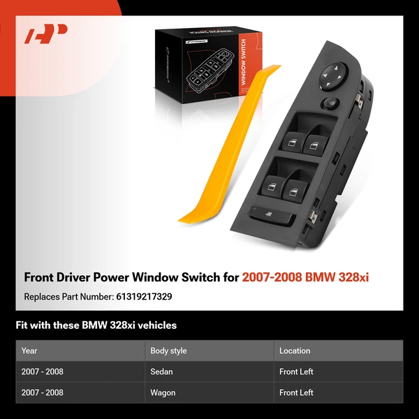 Front Driver Power Window Switch for 2007-2008 BMW 328xi