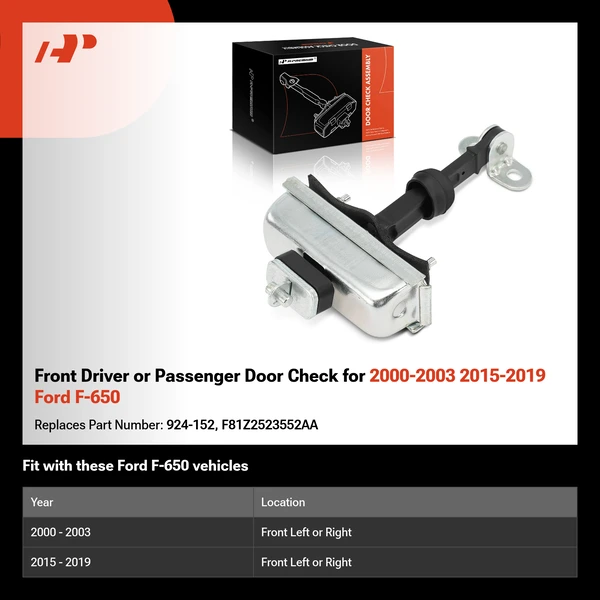 Front Driver or Passenger Door Check for 2000-2003 2015-2019 Ford F-650