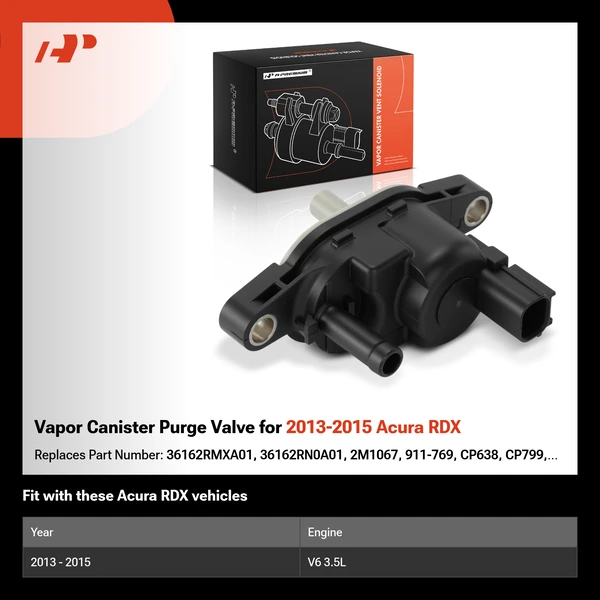 Vapor Canister Purge Valve for 2013-2015 Acura RDX