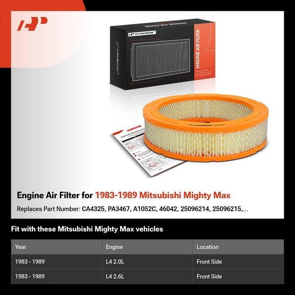 Engine Air Filter for 1983-1989 Mitsubishi Mighty Max