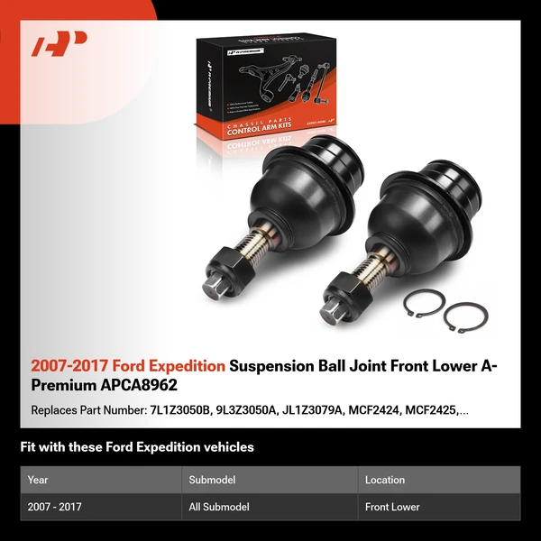 2007-2017 Ford Expedition Suspension Ball Joint Front Lower A-Premium APCA8962