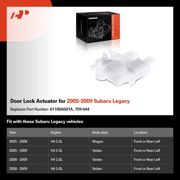 Door Lock Actuator for 2005-2009 Subaru Legacy