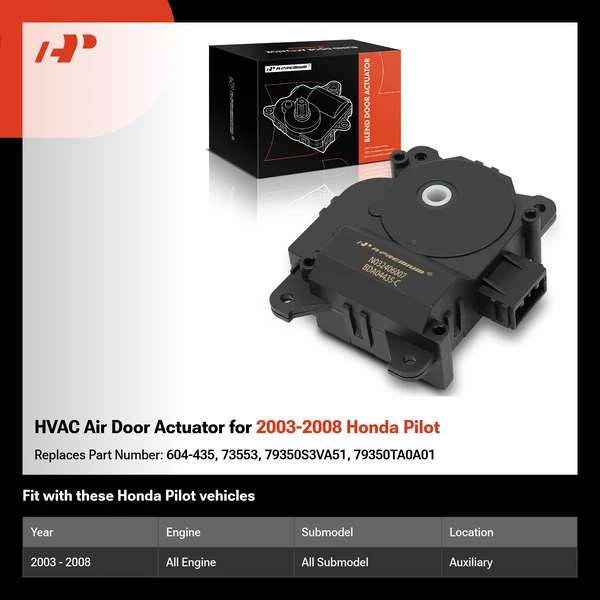 HVAC Air Door Actuator for 2003-2008 Honda Pilot