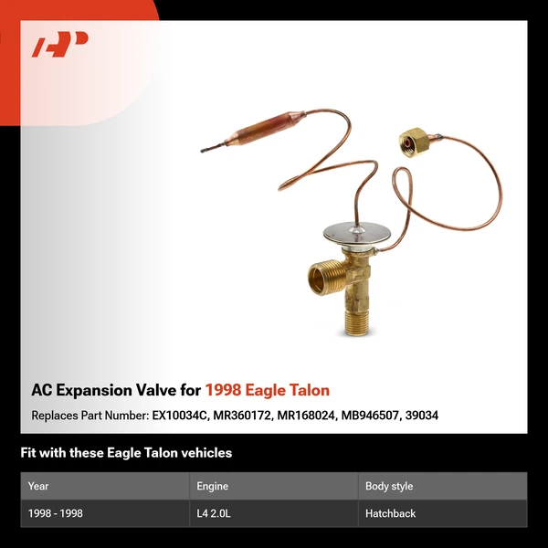 AC Expansion Valve for 1998 Eagle Talon