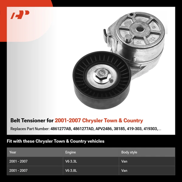 Belt Tensioner for 2001-2007 Chrysler Town & Country
