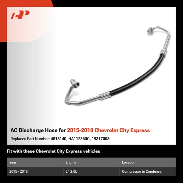 AC Discharge Hose for 2015-2018 Chevrolet City Express