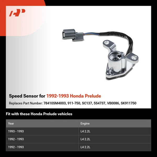 Speed Sensor for 1992-1993 Honda Prelude