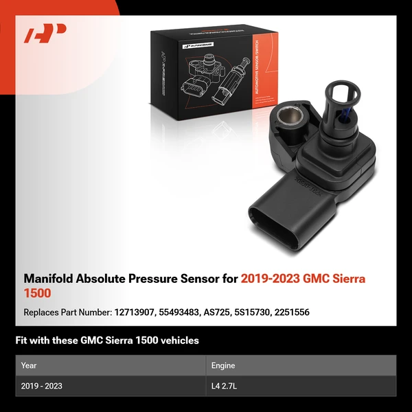 Manifold Absolute Pressure Sensor for 2019-2023 GMC Sierra 1500