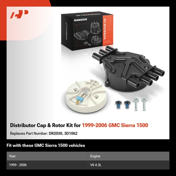 Distributor Cap & Rotor Kit for 1999-2006 GMC Sierra 1500