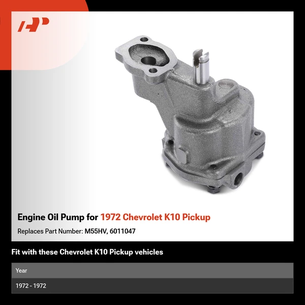 Engine Oil Pump for 1972 Chevrolet K10 Pickup