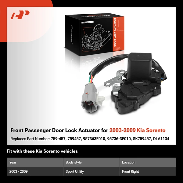 Front Passenger Door Lock Actuator for 2003-2009 Kia Sorento