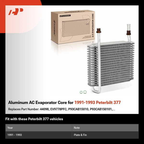 Aluminum AC Evaporator Core for 1991-1993 Peterbilt 377