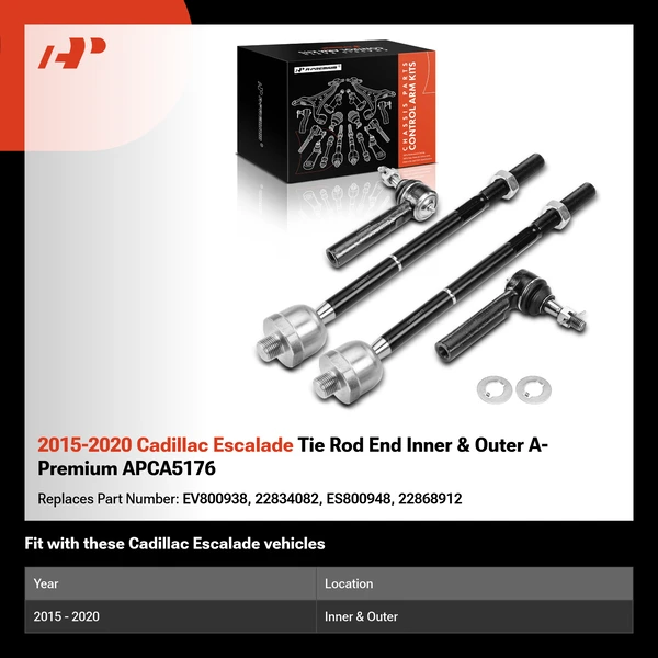 2015-2020 Cadillac Escalade Tie Rod End Inner & Outer A-Premium APCA5176