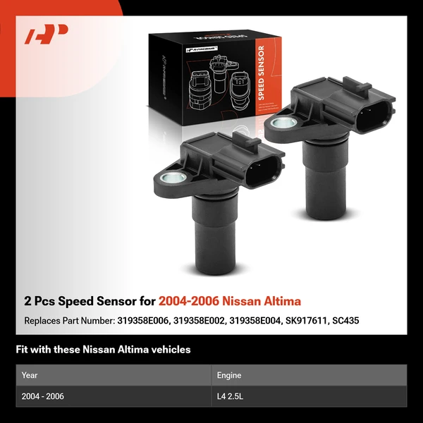 2 Pcs Speed Sensor for 2004-2006 Nissan Altima