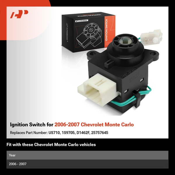 Ignition Switch for 2006-2007 Chevrolet Monte Carlo