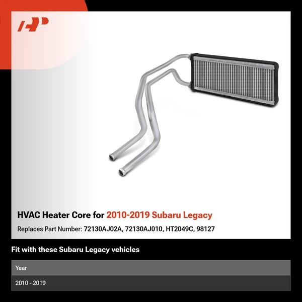 HVAC Heater Core for 2010-2019 Subaru Legacy