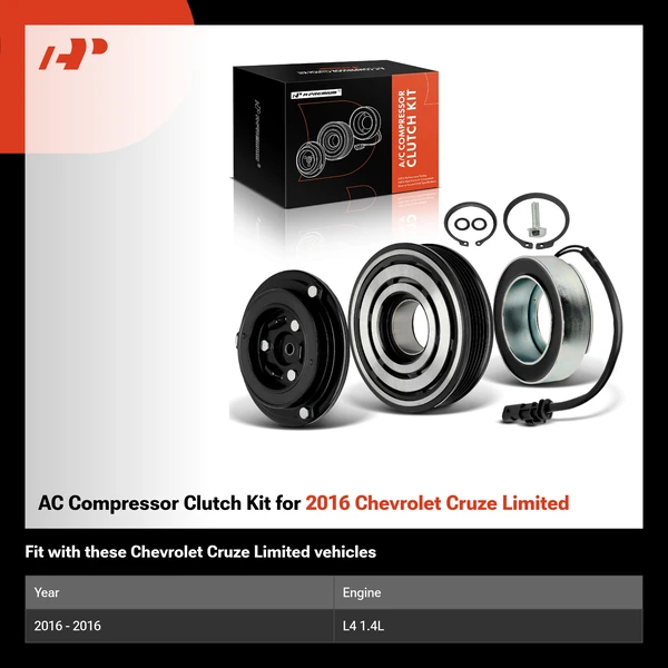 AC Compressor Clutch Kit for 2016 Chevrolet Cruze Limited