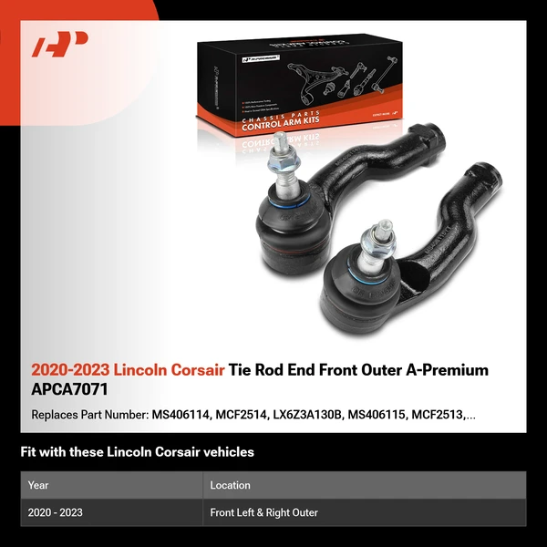 2020-2023 Lincoln Corsair Tie Rod End Front Outer A-Premium APCA7071
