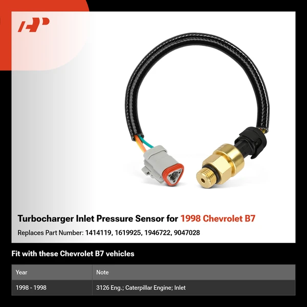 Turbocharger Inlet Pressure Sensor for 1998 Chevrolet B7