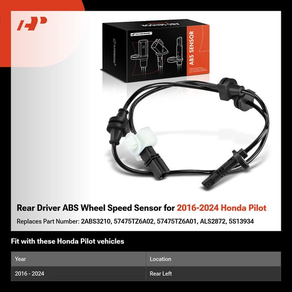 Rear Driver ABS Wheel Speed Sensor for 2016-2024 Honda Pilot
