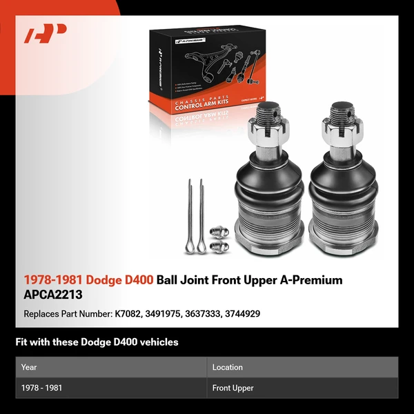 1978-1981 Dodge D400 Ball Joint Front Upper A-Premium APCA2213