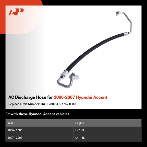 AC Discharge Hose for 2006-2007 Hyundai Accent