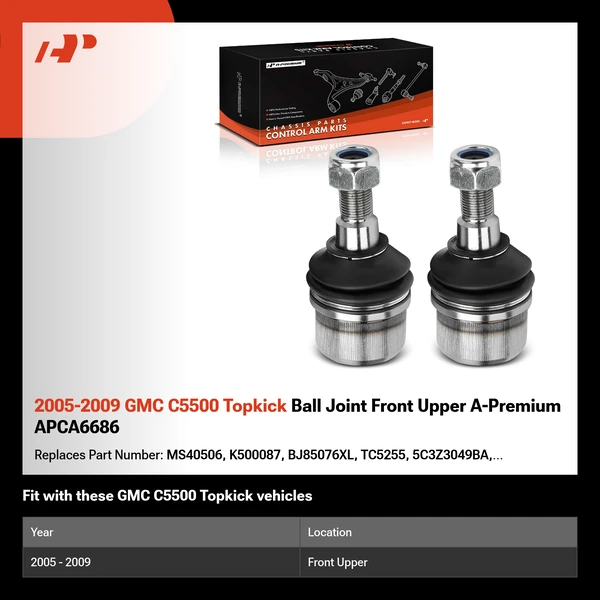 2005-2009 GMC C5500 Topkick Ball Joint Front Upper A-Premium APCA6686