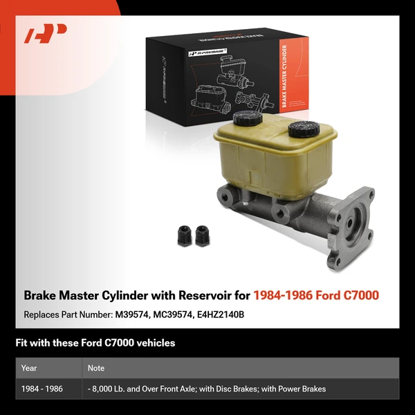 Brake Master Cylinder with Reservoir for 1984-1986 Ford C7000