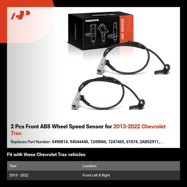 2 Pcs Front ABS Wheel Speed Sensor for 2013-2022 Chevrolet Trax