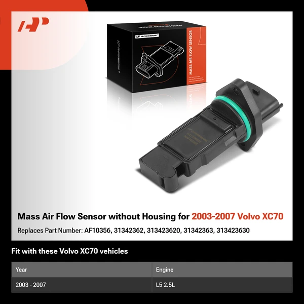 Mass Air Flow Sensor without Housing for 2003-2007 Volvo XC70